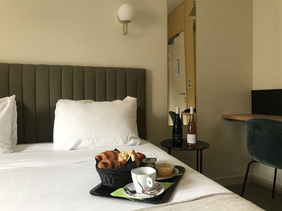 Comfort Double Room | Select Comfort beds, desk, laptop workspace, soundproofing