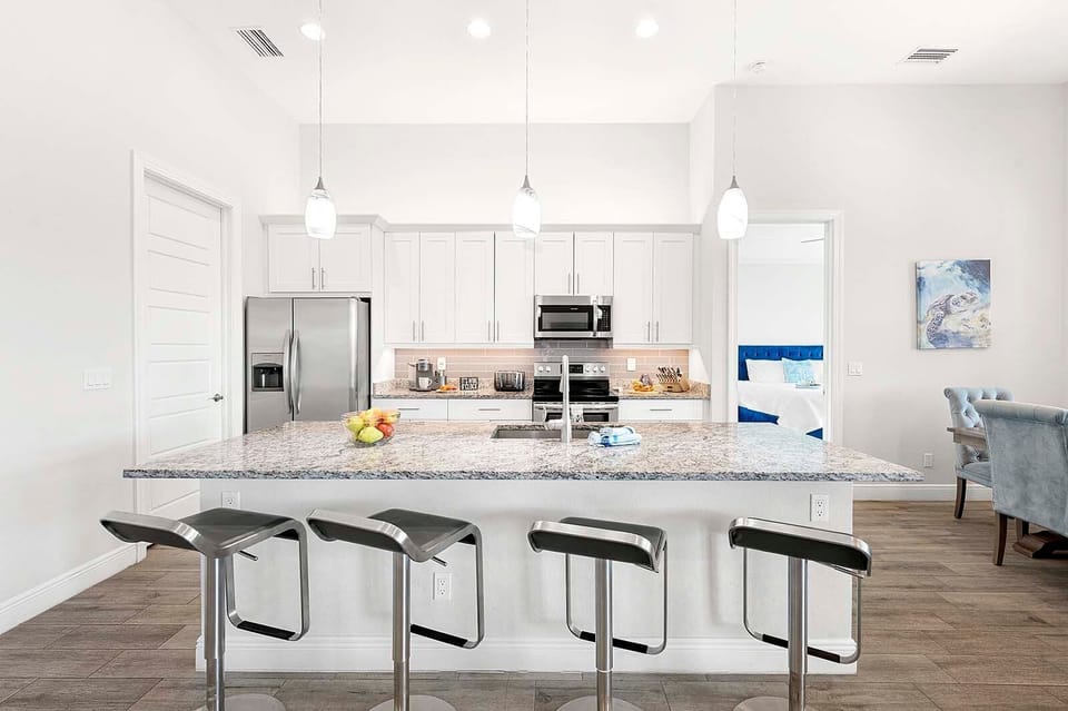 Large Kitchen Island with Added Seating
