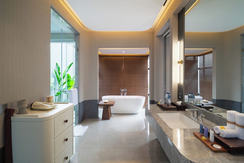 Honeymoon Villa, 1 Bedroom, Private Pool (Free Afternoon Tea & Welcome Massage) | Bathroom | Free toiletries, hair dryer, bathrobes, slippers