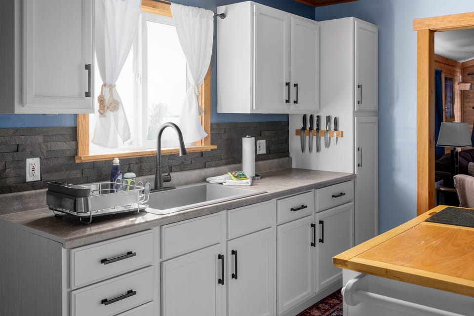 Kitchen sink - west side of house