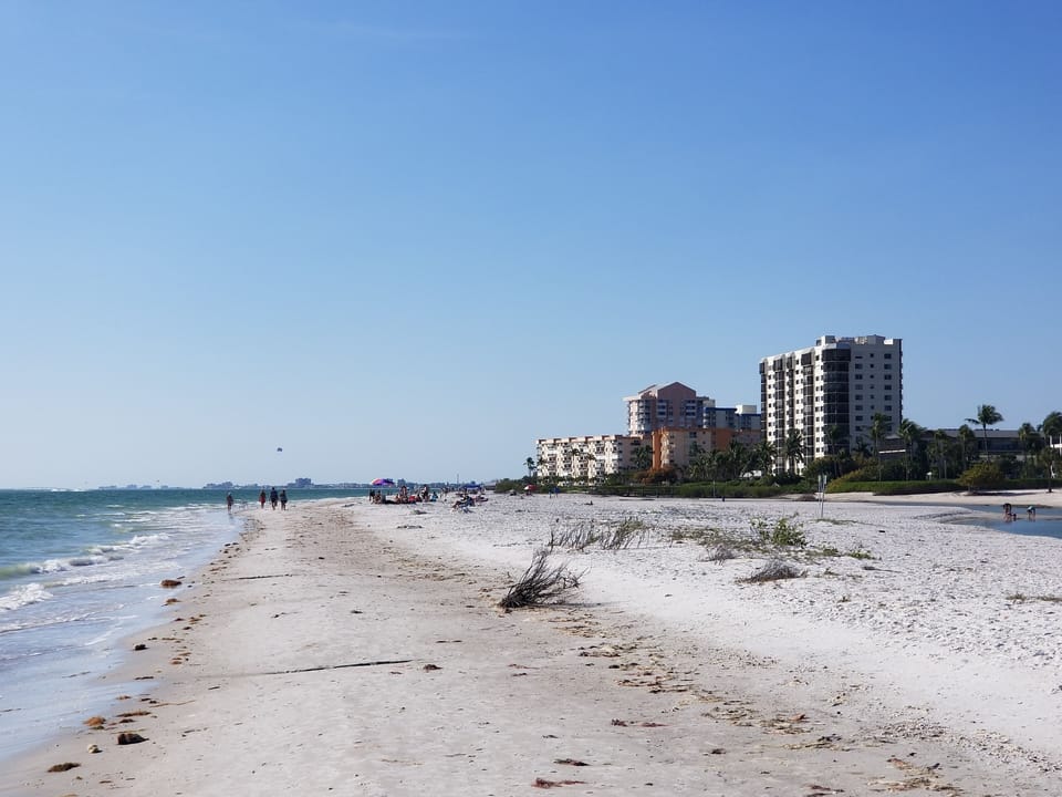 Building in relation to Beach/Gulf.