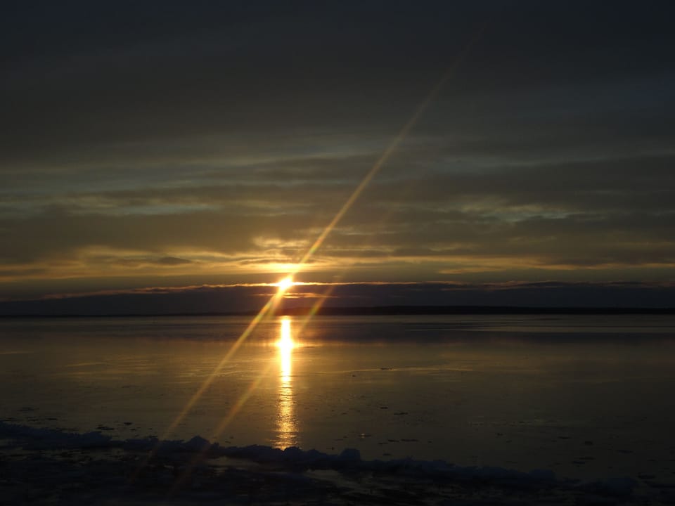 Sunrise at the private beach