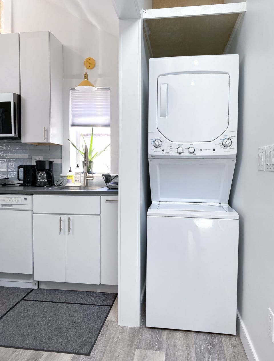 Washer and dryer.
