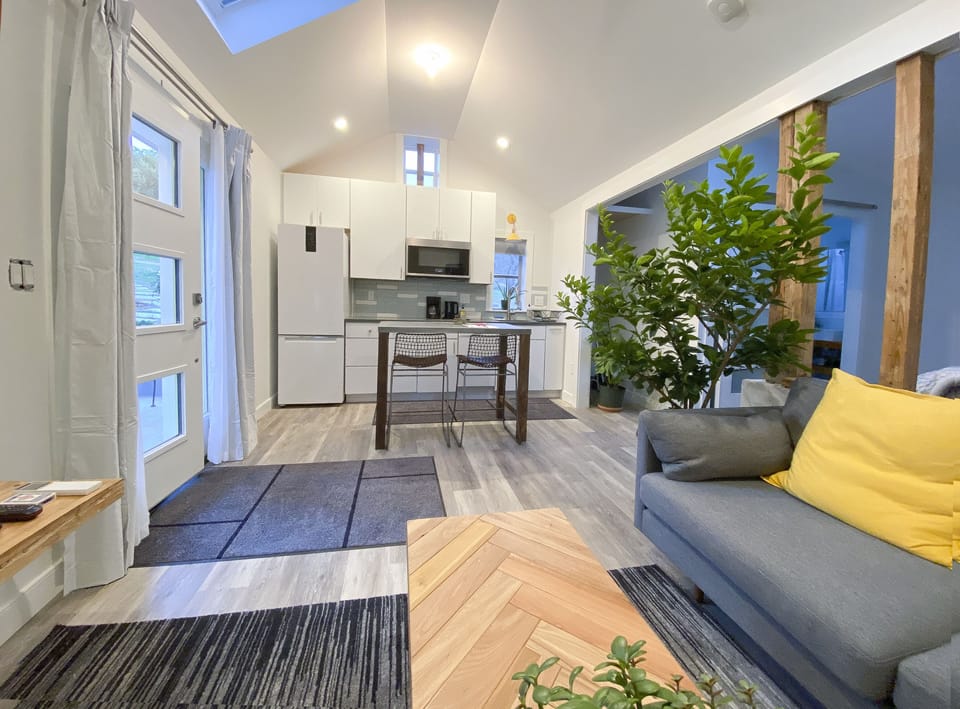 Looking at kitchen from living room