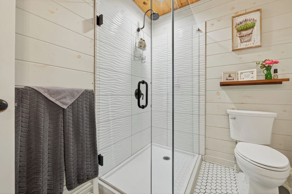 Bathroom is located on main level.
