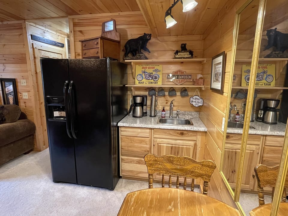 Downstairs basement fridge to store your favorite beverages, coffee bar too. 