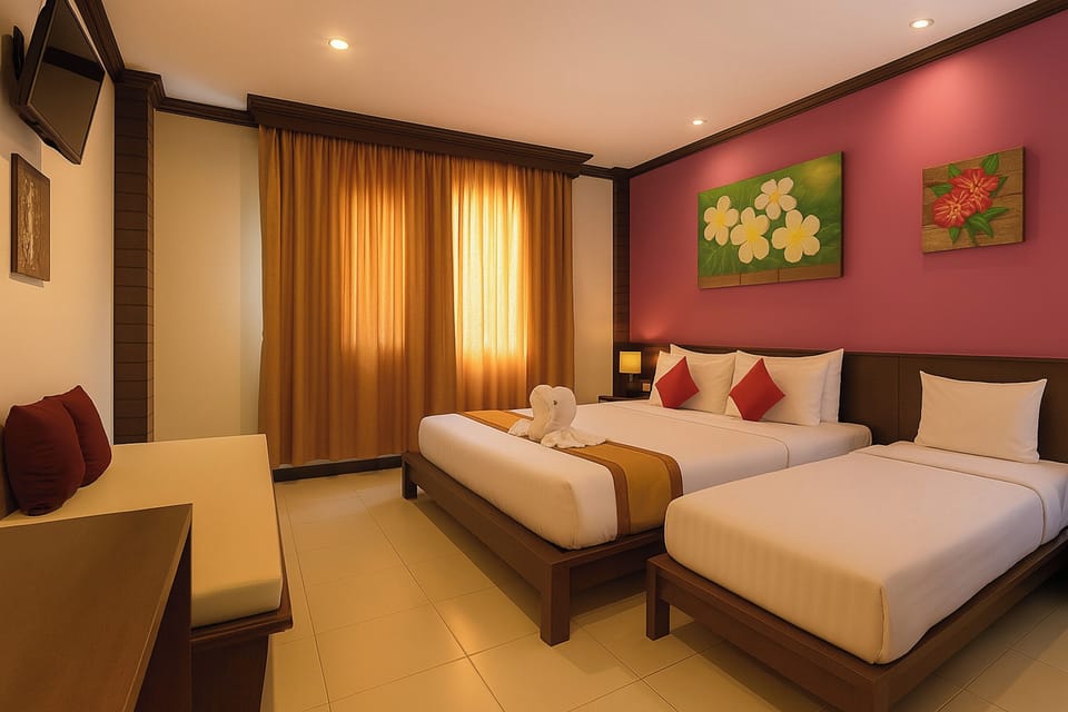 Family Triple Room | Desk, free WiFi, bed sheets