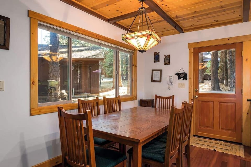 Dining Table with Seating for 6 and Access to Outside Deck