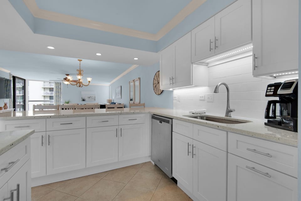 Fully stocked kitchen