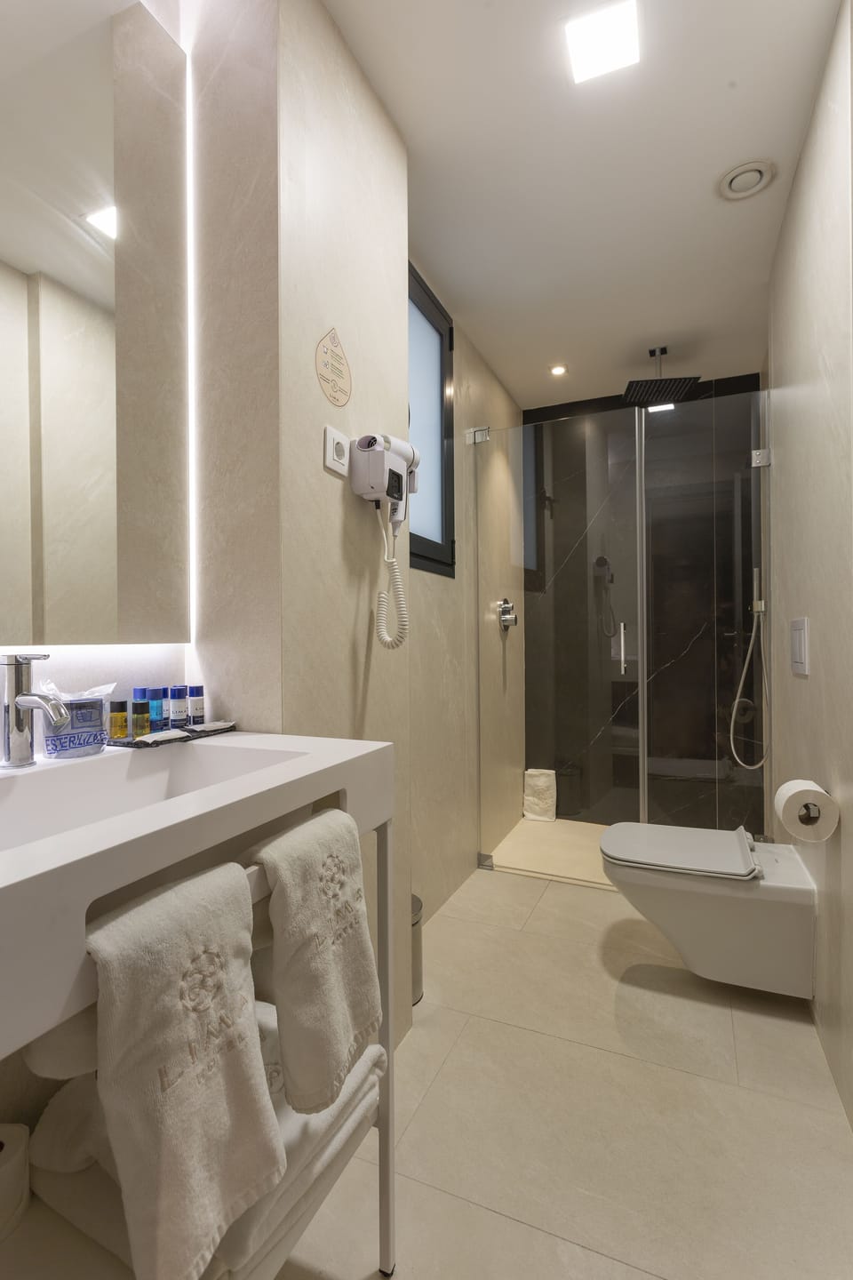 Single Room (Interior) | Bathroom | Shower, free toiletries, hair dryer, towels
