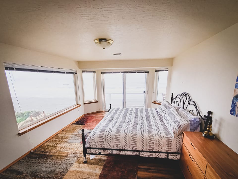 Master bedroom with King sized bed