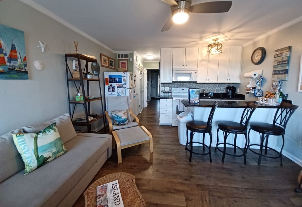 View from living room towards front entrance.