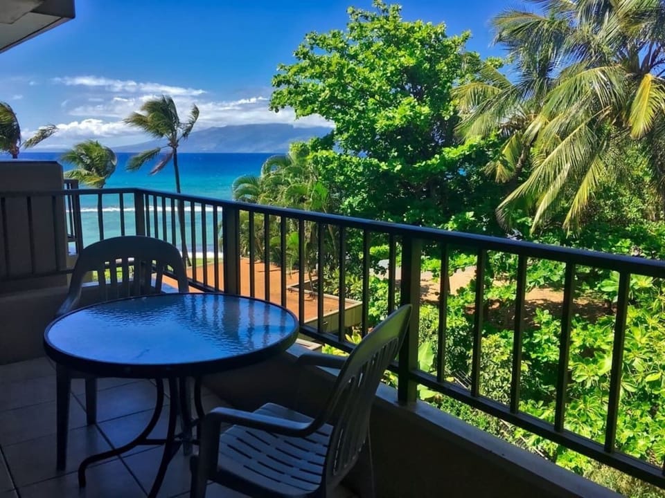 The view of the ocean form the living area lanai.