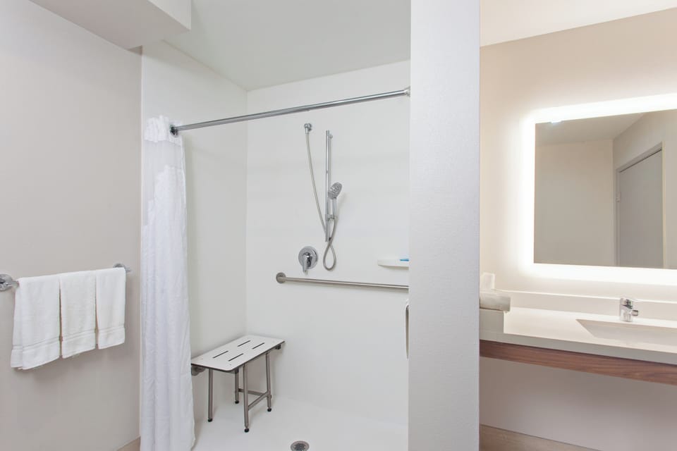 Standard Room, 2 Queen Beds, Accessible (Mobility, Roll-In Shower) | In-room safe, desk, laptop workspace, blackout drapes