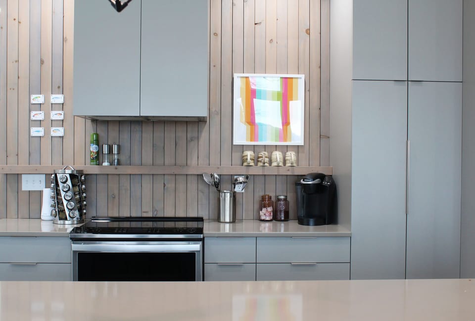 Cook surface and coffee bar with essentials!  We also have a drip coffee maker.