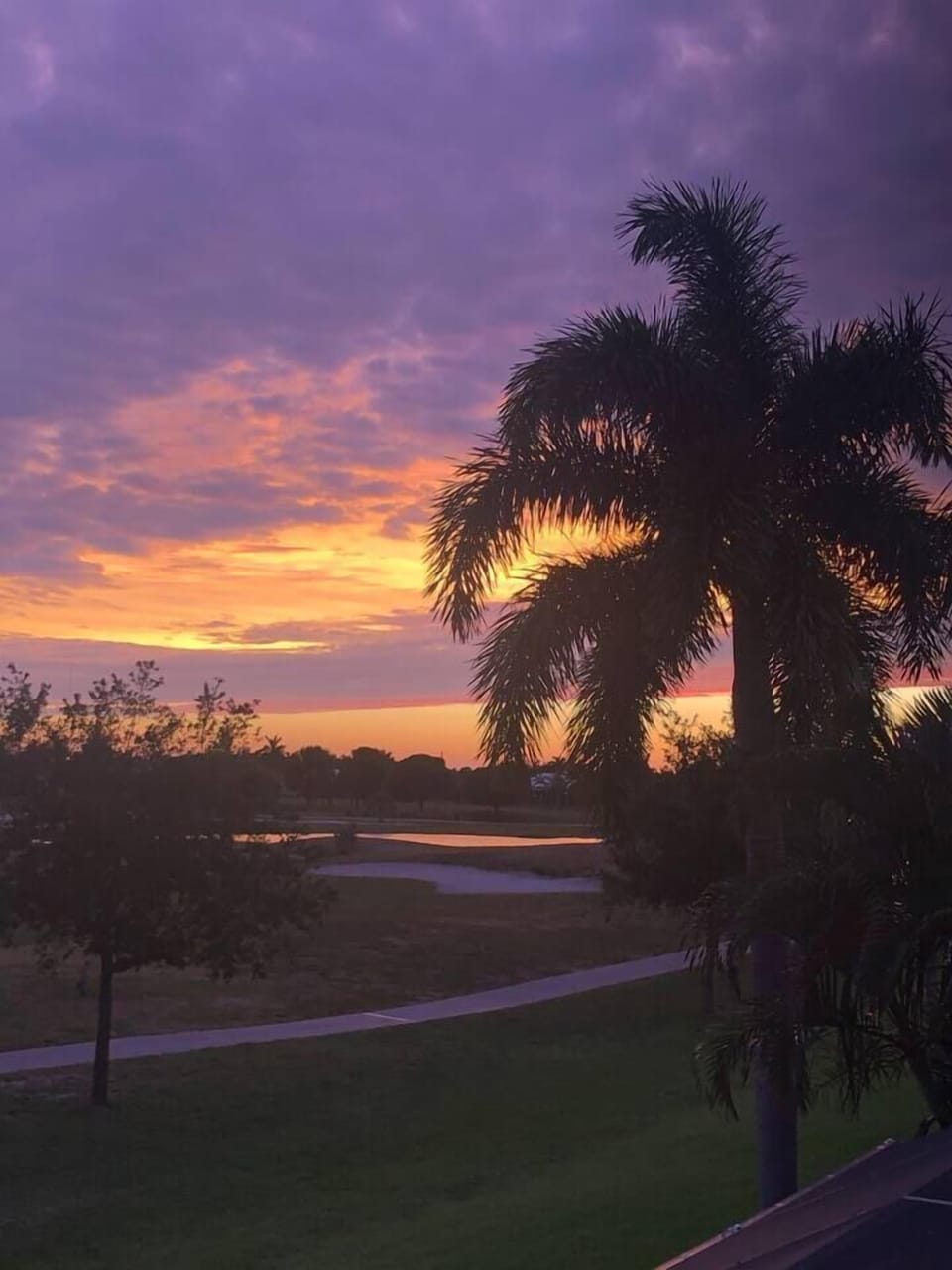Sunset from the second floor.
