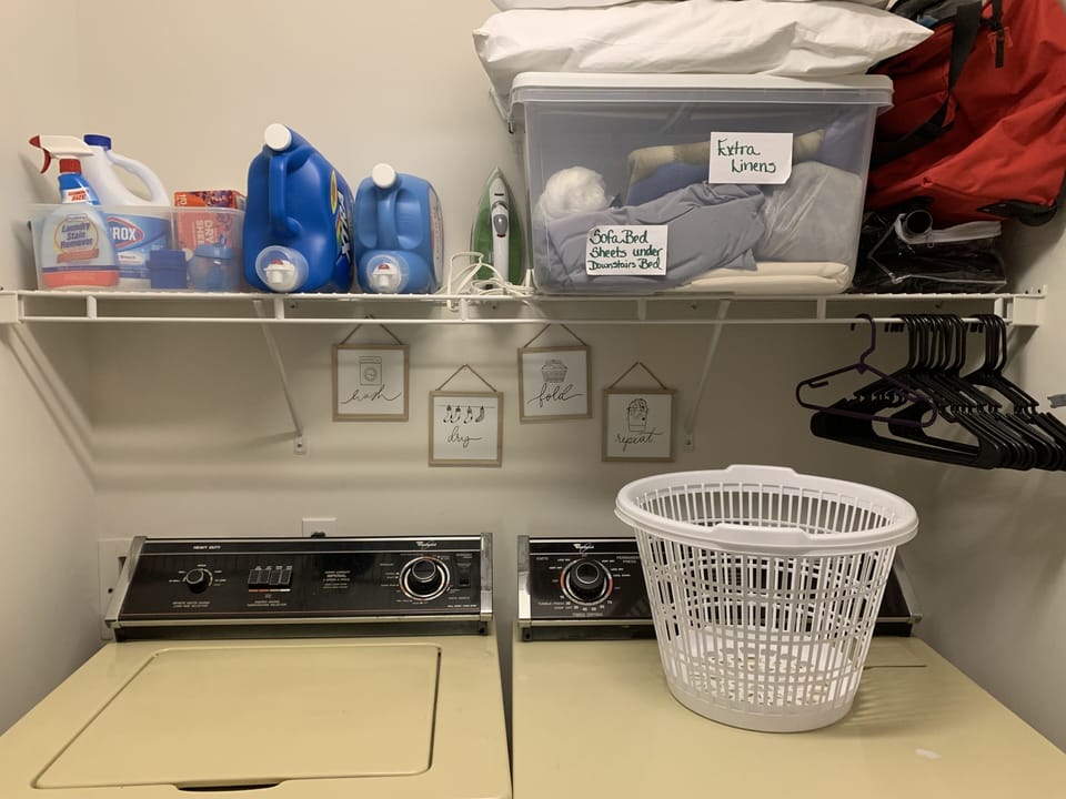 Laundry Closet- On Main Floor. 
Complete with all your basic needs. 