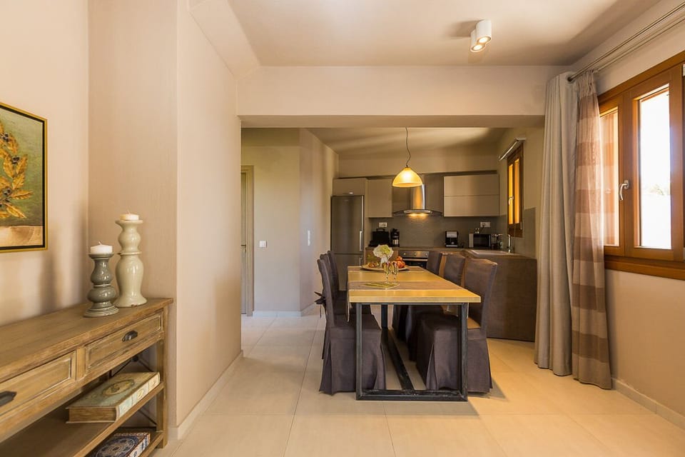 Dining area next to the living room!