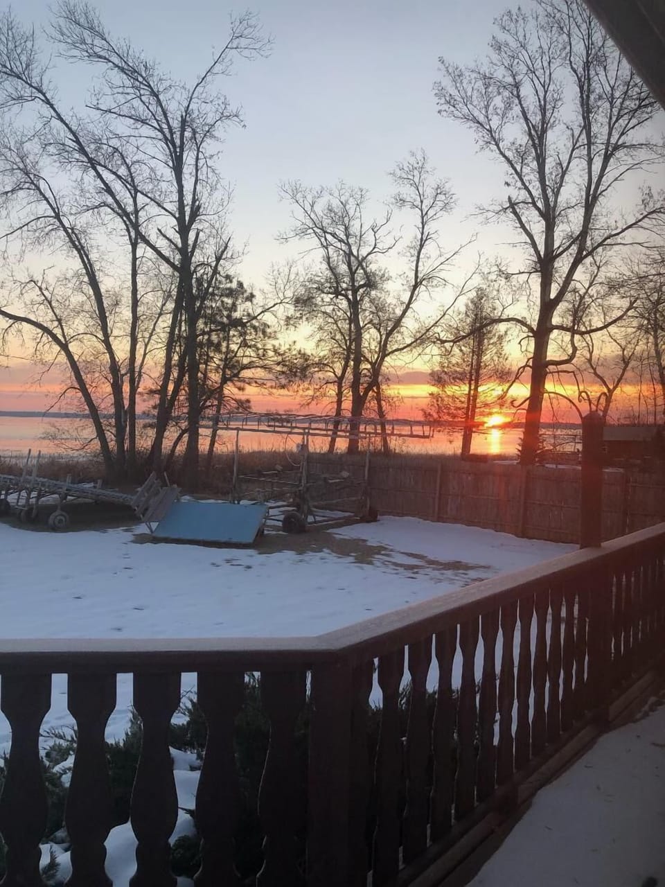 Early morning from the deck!  