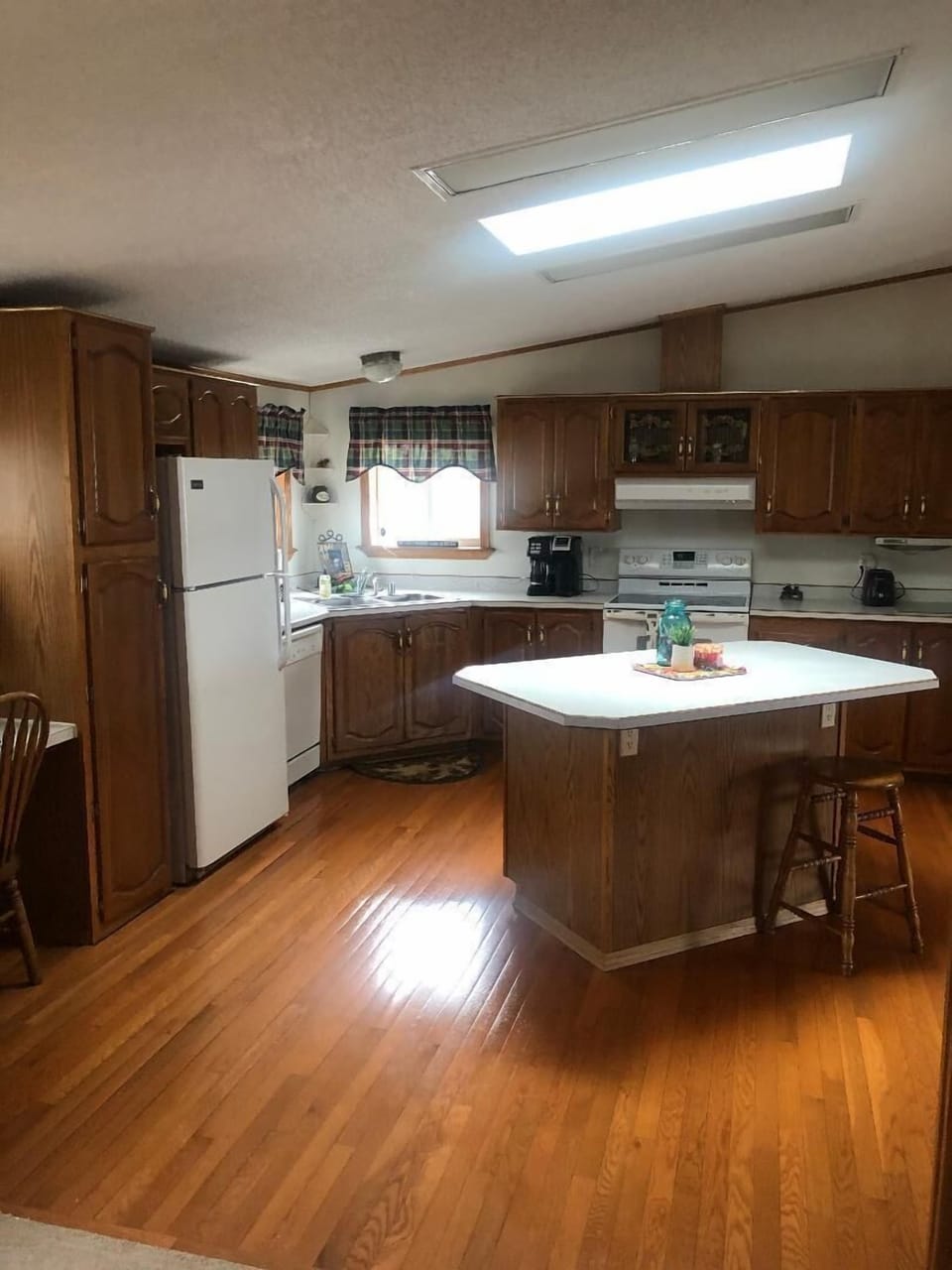 Kitchen with center island .. plenty of prep space