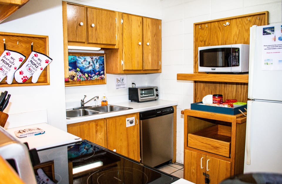 Fully stocked kitchen with additional utensils, tools and supplies