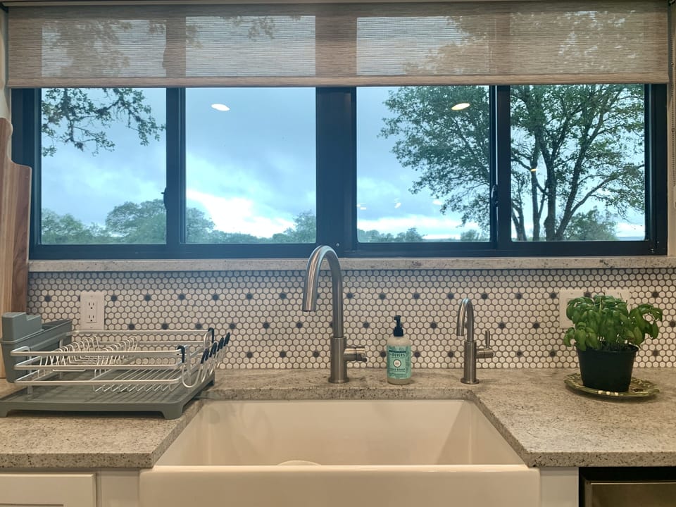 Watch the deer out the window while you do a few dishes!