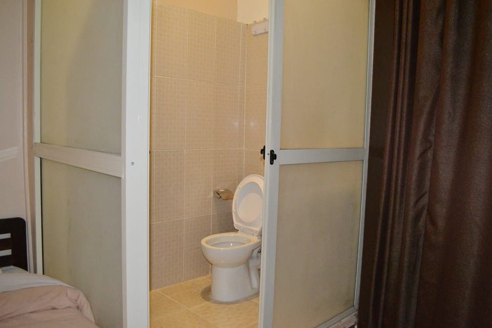 Shower, free toiletries, hair dryer