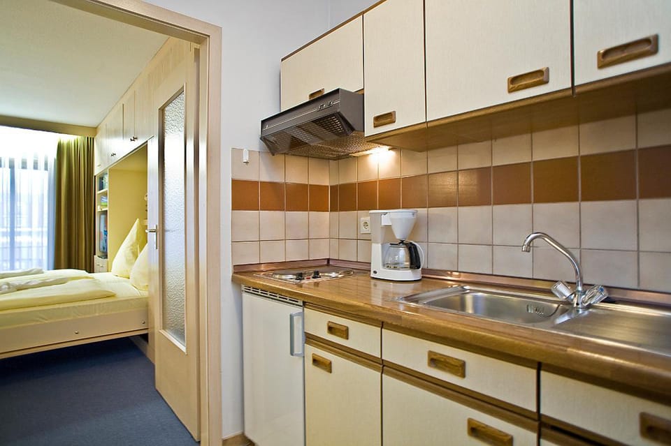 Mini-fridge, microwave, stovetop, dishwasher