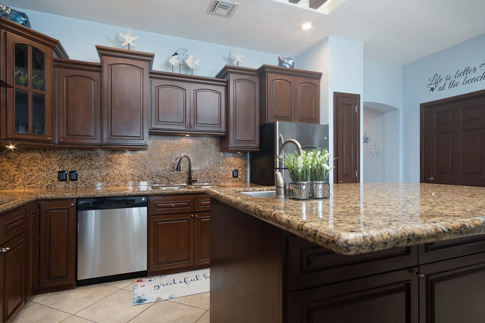 The kitchen counter.