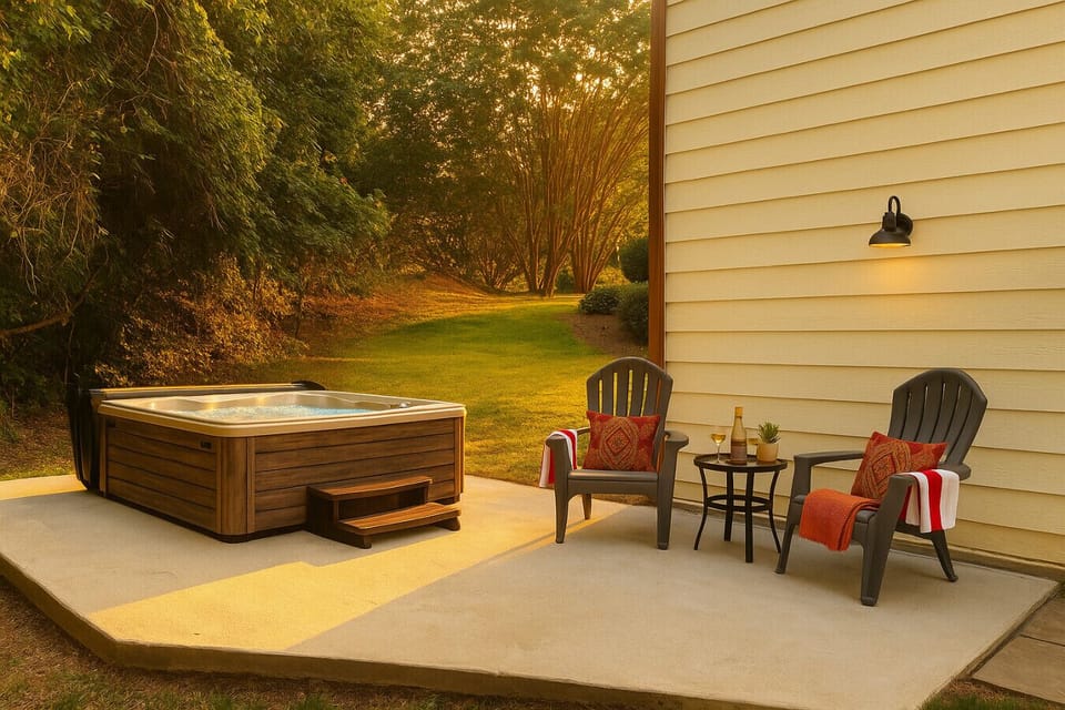 Evening Retreat by the Hot Tub.