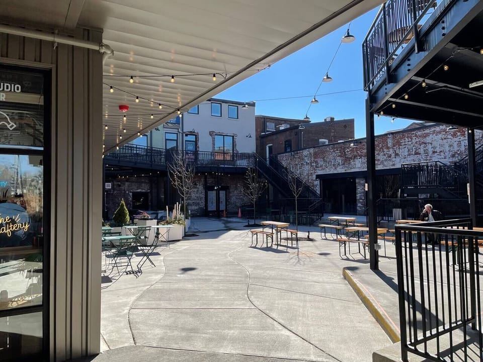 Take a walk through the open air courtyard filled with local energy.