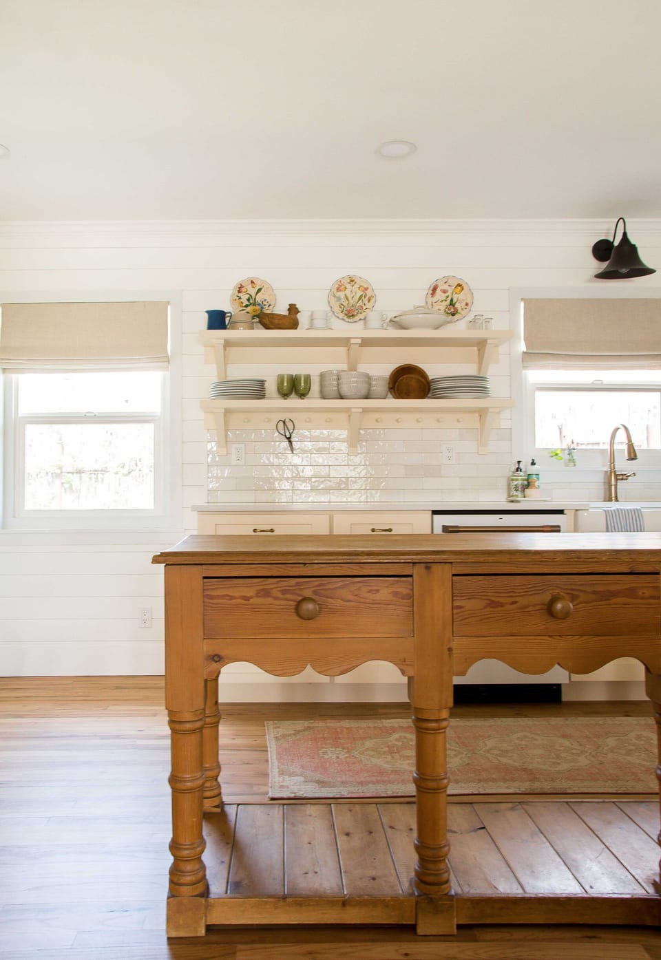 True country kitchen with wares sourced from old Fredericksburg