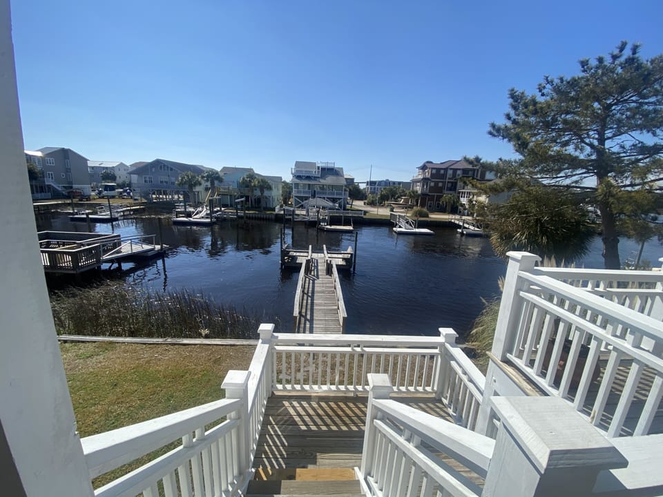 Canal Side Porch View of Dock