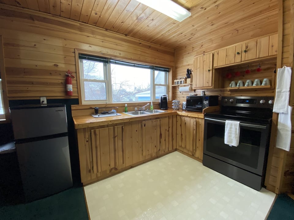 Kitchen. Has everything you need to cook.
