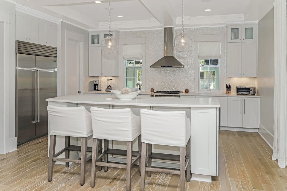 244 Spartina - Watercolor - First Floor - Open Concept Kitchen and Bar Area