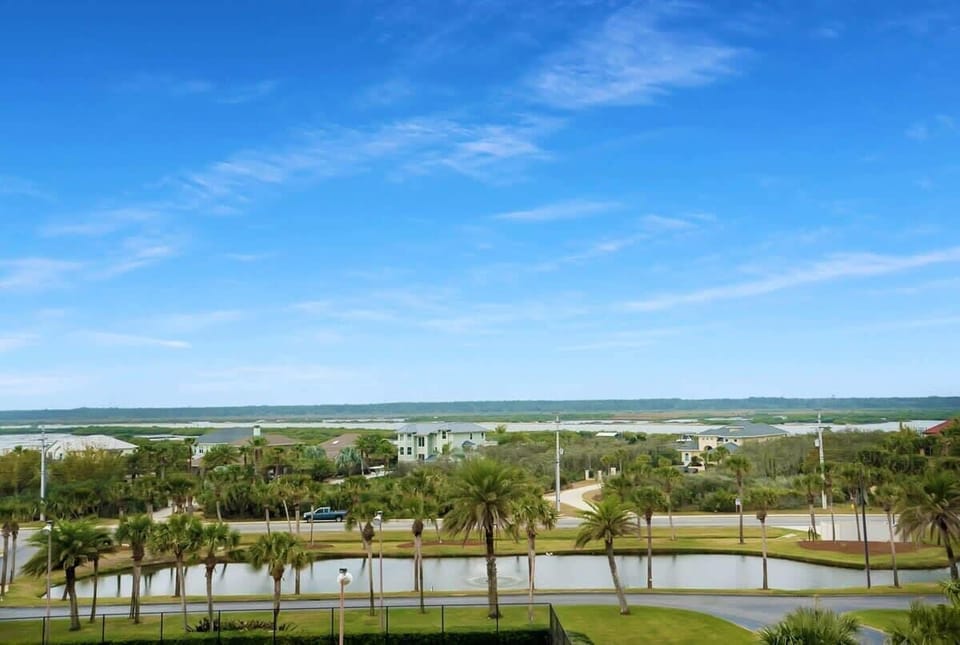View from the 4th floor of the condo overlooking the intracoastal waterway to the west.