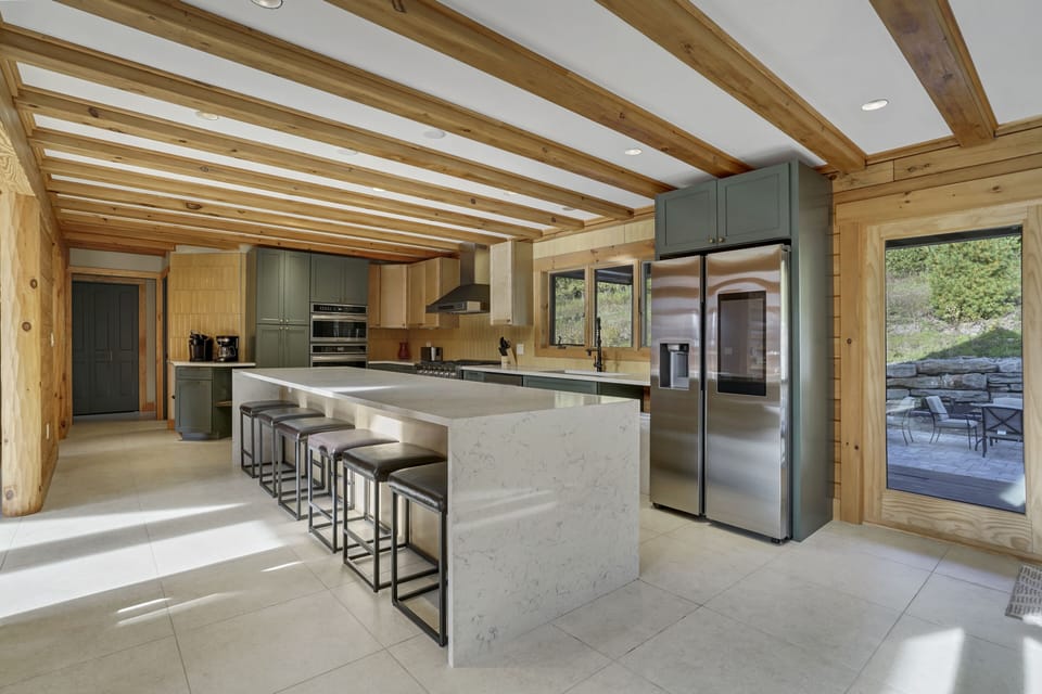 Eagle Manor kitchen, 12' island, smart fridge