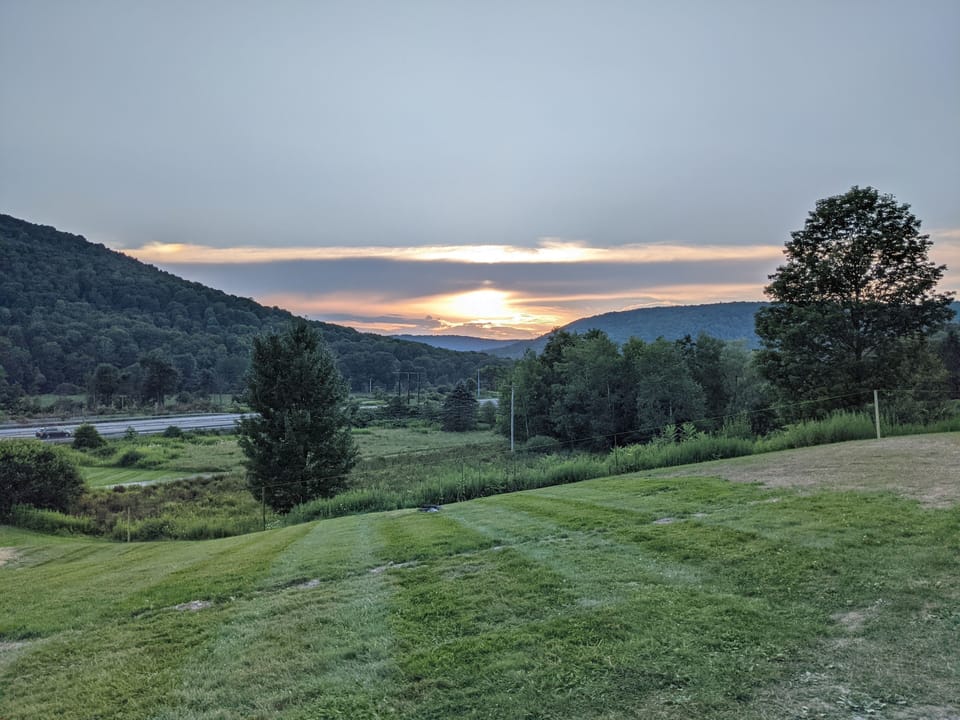 Beautiful sunset from the property