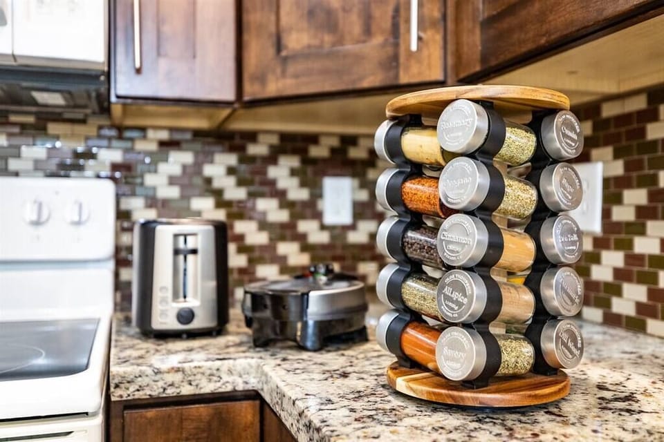 Kitchen is well furnished to meet your needs during your time here. 