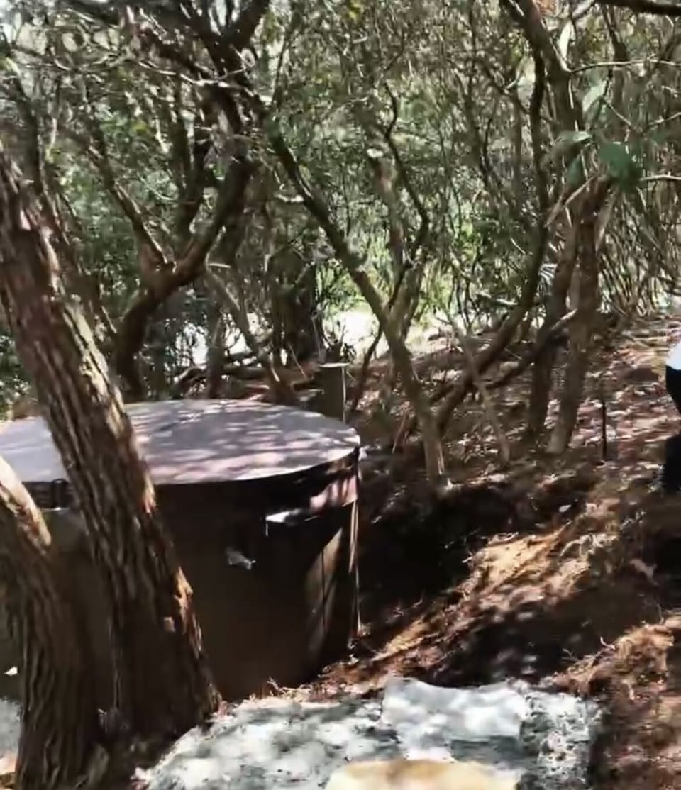 Your private hot tub nestled into the rhododendron forest