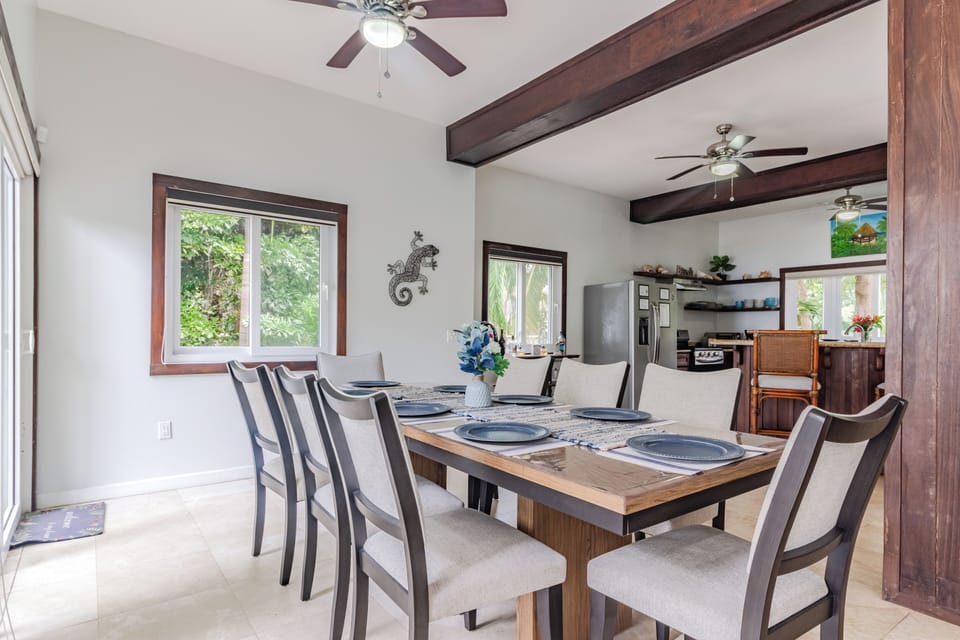 Luxury House, 4 Bedrooms, Beachfront | Private kitchen | Coffee/tea maker, fridge, microwave, oven