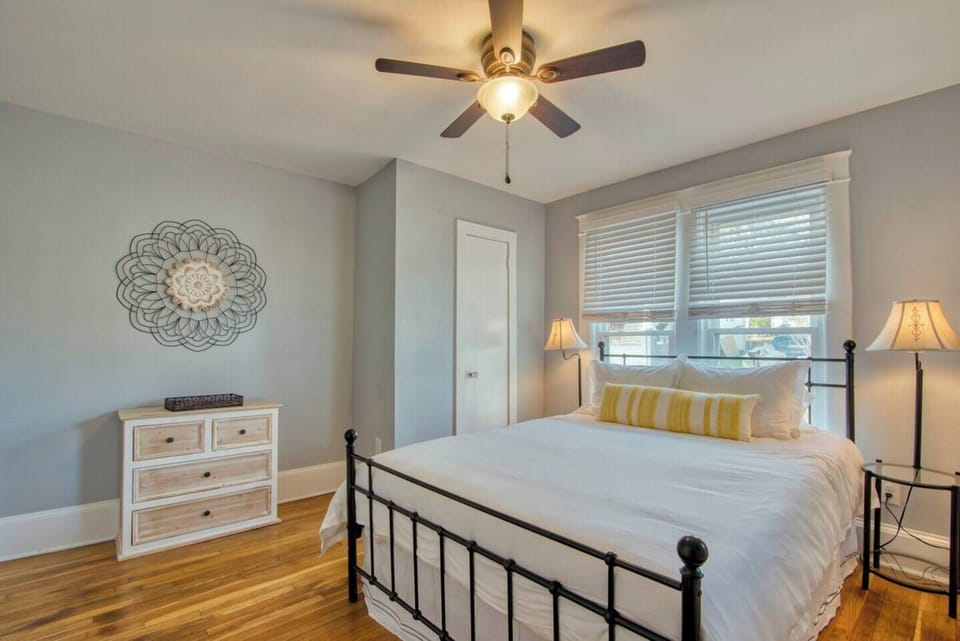 Bright wooden floors add to the homey feeling of warmth and coziness.
