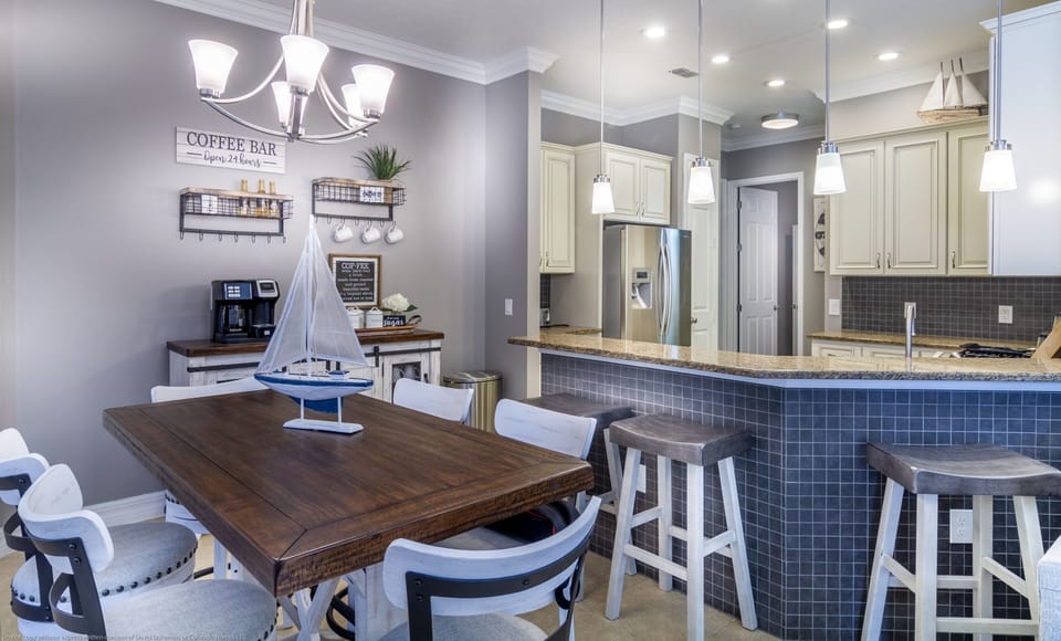 Cozy breakfast nook.