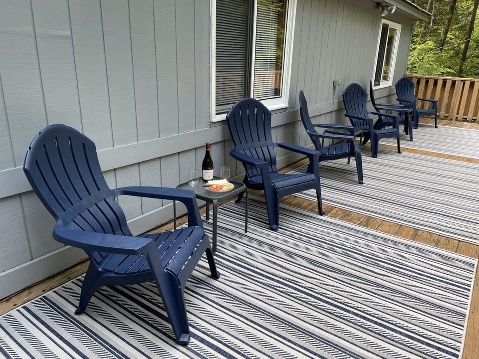 Relax on the back deck after a day of fun!