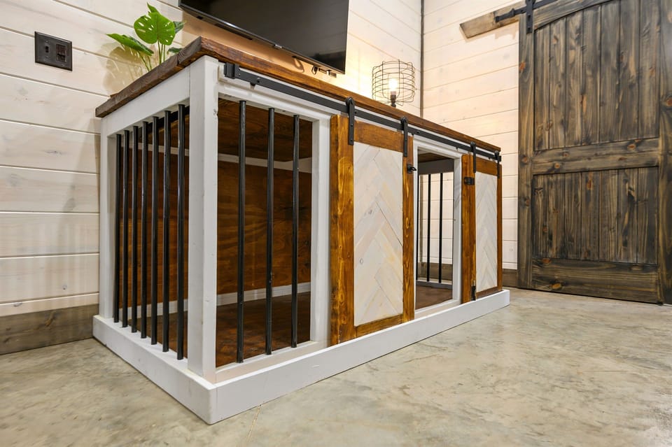 Custom dog kennel for 2 dogs