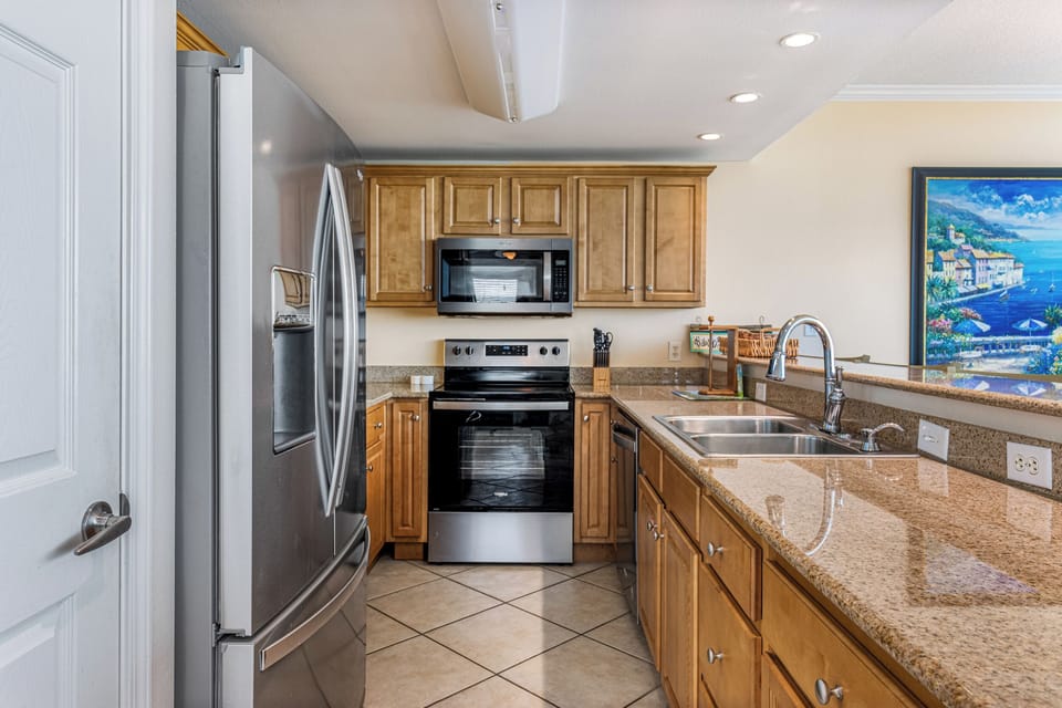 Kitchen - Fully Furnished + Gulf View