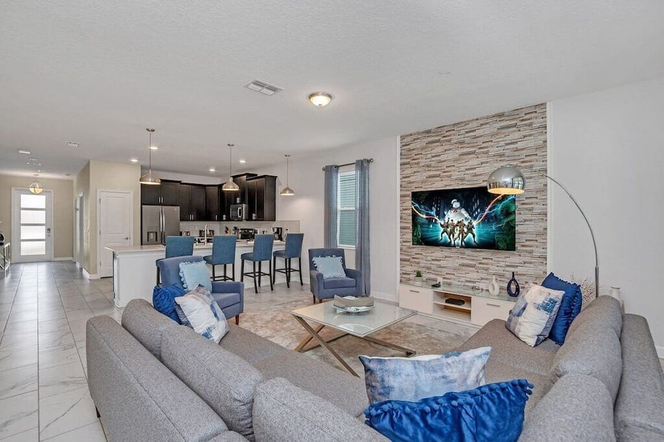 65" flat screen tv in living.