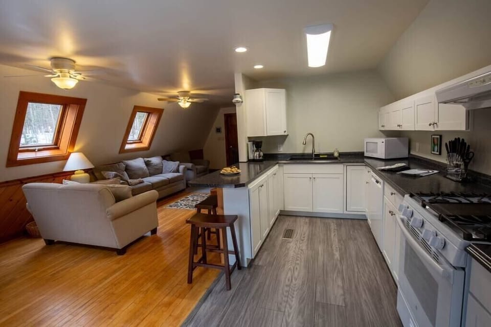 Living room & new kitchen