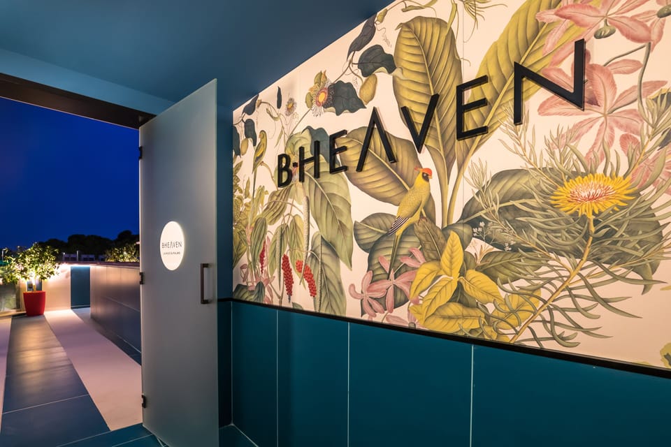 Rooftop bar, pool views, open daily