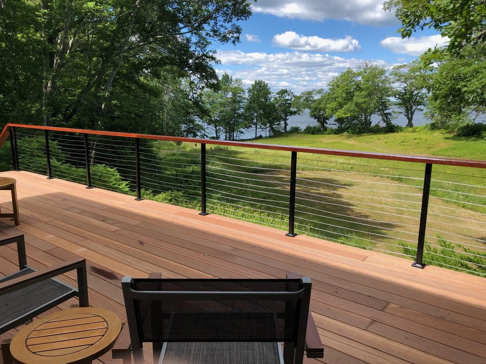 Deck along back side of house